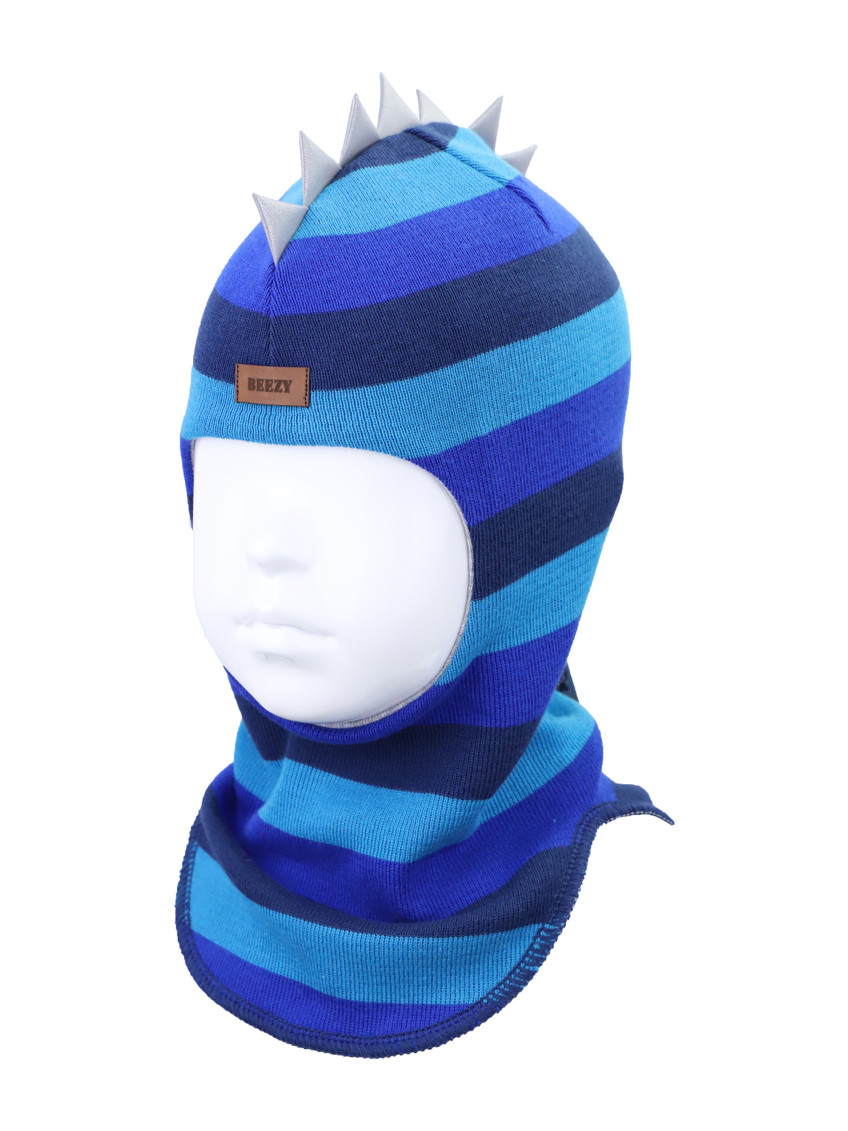 1715/ Шлем-шапка Дино бирюзовый, лазурный, темно-синий