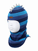 1715/ Шлем-шапка Дино темно-синий, темно-голубой, бирюзовый