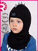 PR-2215-53/ Шлем-шапка полное утепление Дино черный