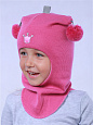 1401/ Шлем-шапка Принцесса глубокий розовый, розовый