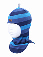 1705/ Шлем-шапка Балаклава темно-синий, темно-голубой, бирюзовый