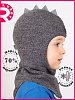 PR-2215-17/ Шлем-шапка полное утепление Дино антрацитово-серый