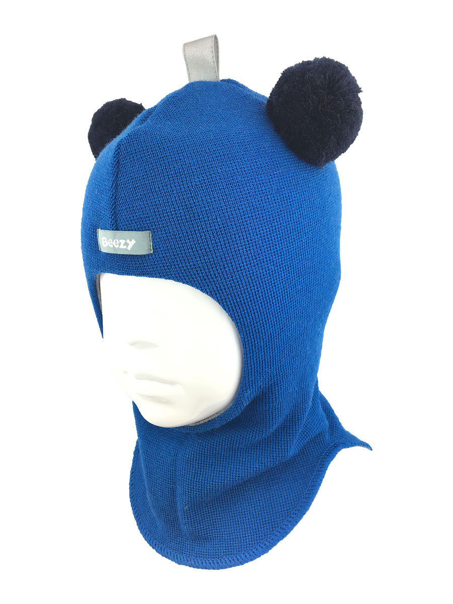 1402/ Шлем-шапка Мишка синий