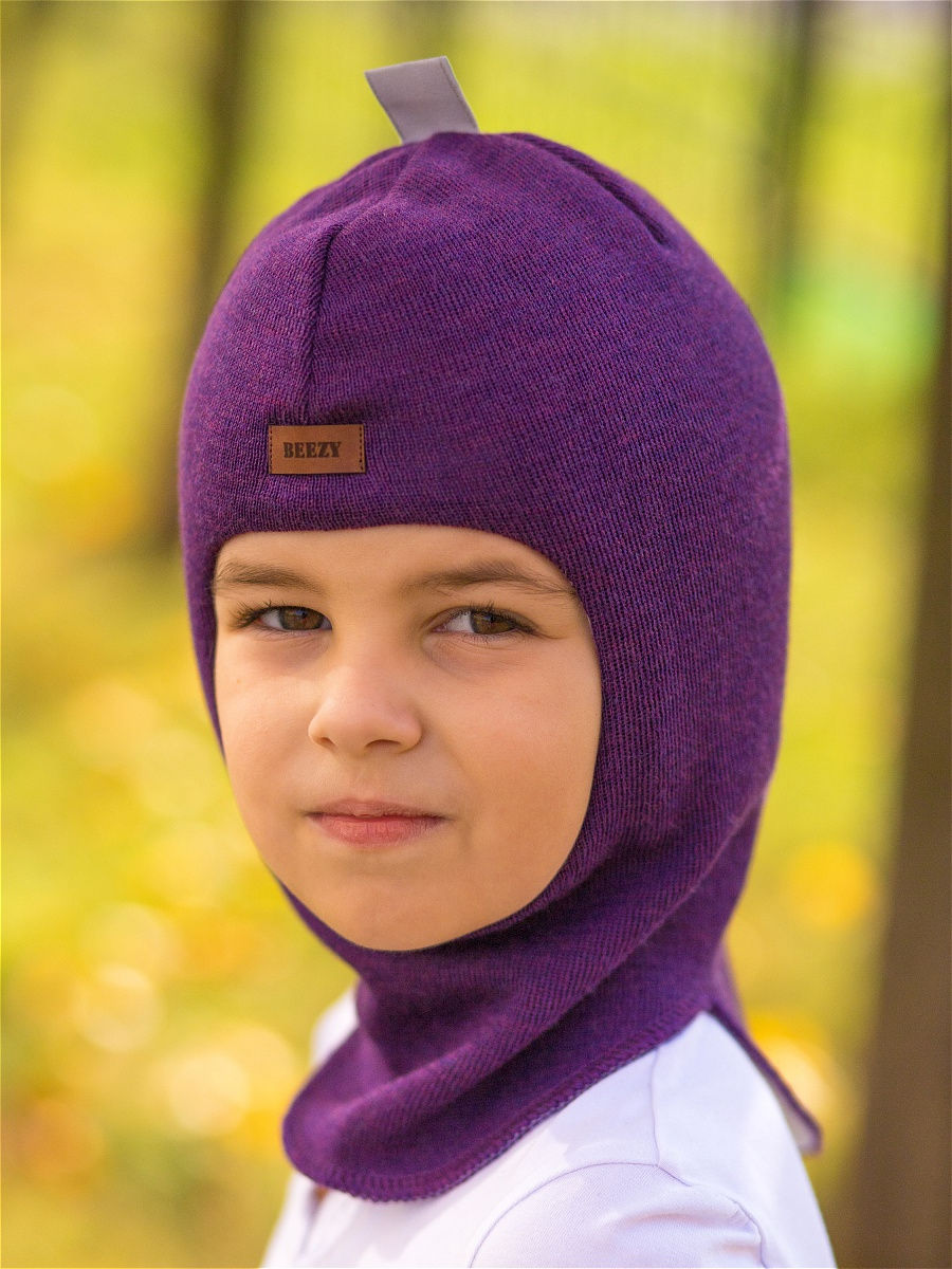 Шапка шлем Kiabi фиолетовая