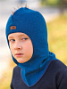 1615/ Шлем-шапка Дино темно-синий, голубой