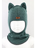 22251/ Шапка-шлем Волк серо-зеленый, зеленый