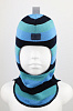 2205/ Шлем-шапка Балаклава темно-синий, бирюзовый, голубой