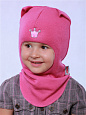 1450/ Шлем-шапка Кошка розовый