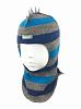 1615/ Шлем-шапка Дино синий, серый меланж, бирюзовый
